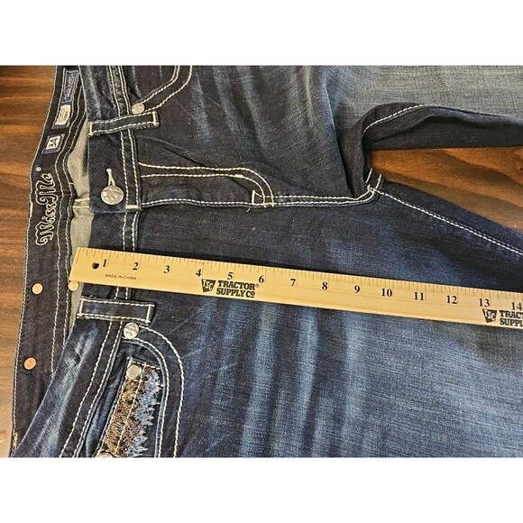 Miss Me Women's Skinny Jeans - Dark Blue - Picture 9 of 10